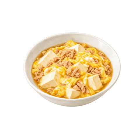 豆腐とツナの卵とじ