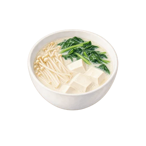 豆腐とえのきの豆乳鍋