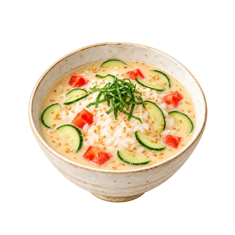 きゅうりとトマトの豆乳冷や汁ご飯