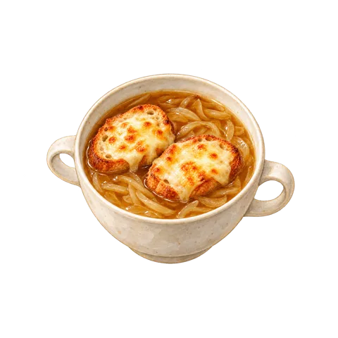 かつおだしのオニオングラタンスープ